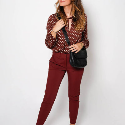 LOOK OF THE DAY: BURGUNDY BUSINESS