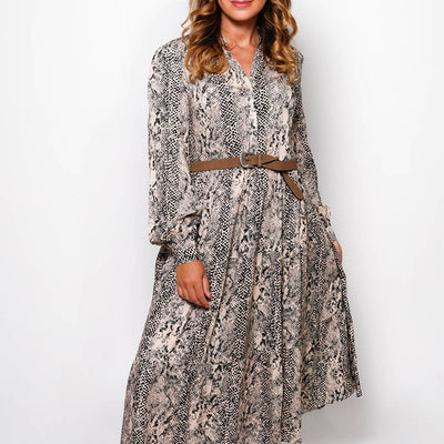 LOOK OF THE DAY: SNAKE MAXI DRESS