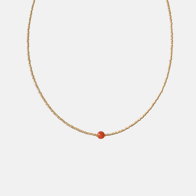 Flora Carnelian Gold Necklace