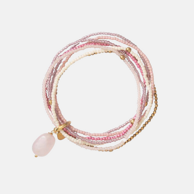 Nirmala Rose Quartz Gold Bracelet
