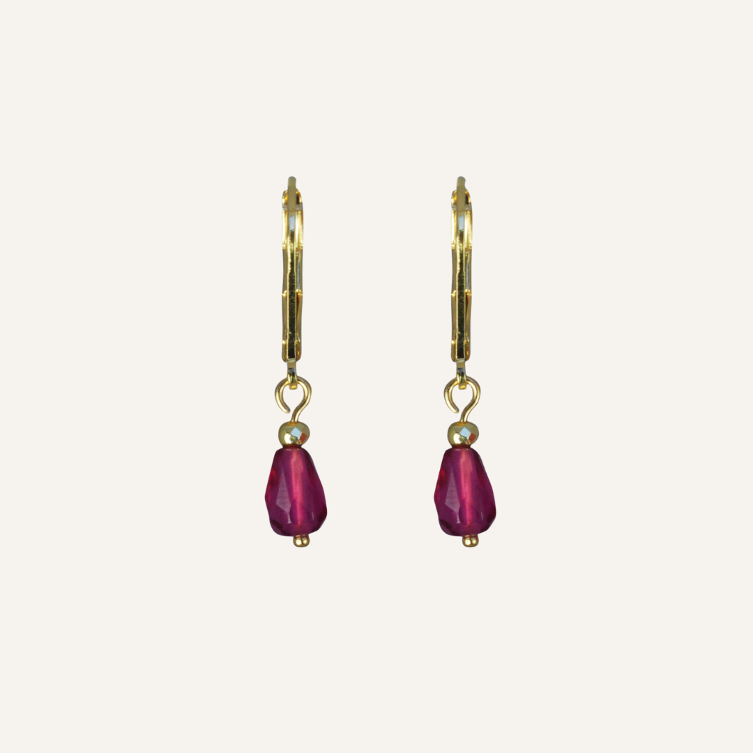 Extra small drop earrings gold