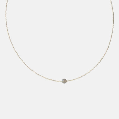 Flora Labradorite Silver Necklace