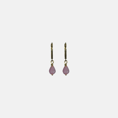 Extra small drop earrings gold