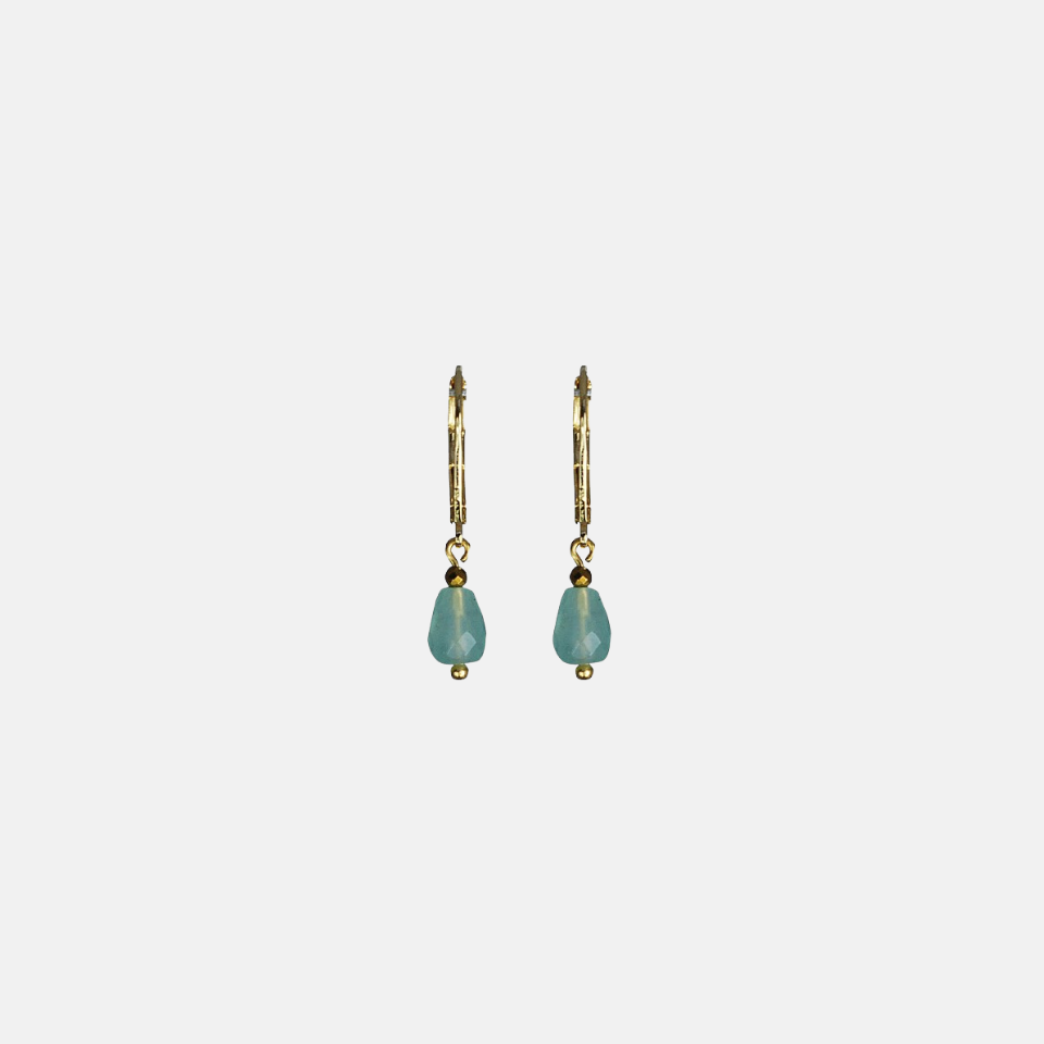 Extra small drop earrings gold