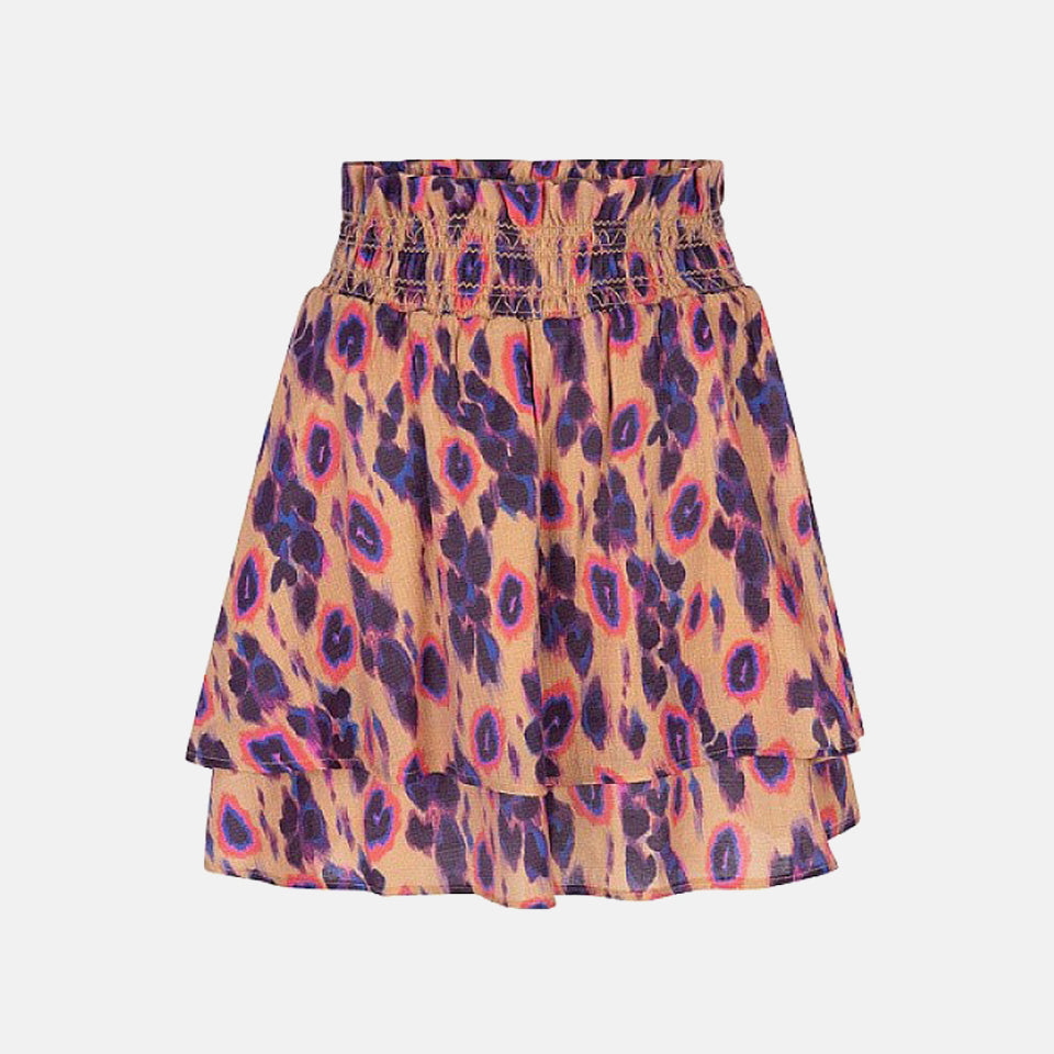 nina leopard mini skirt